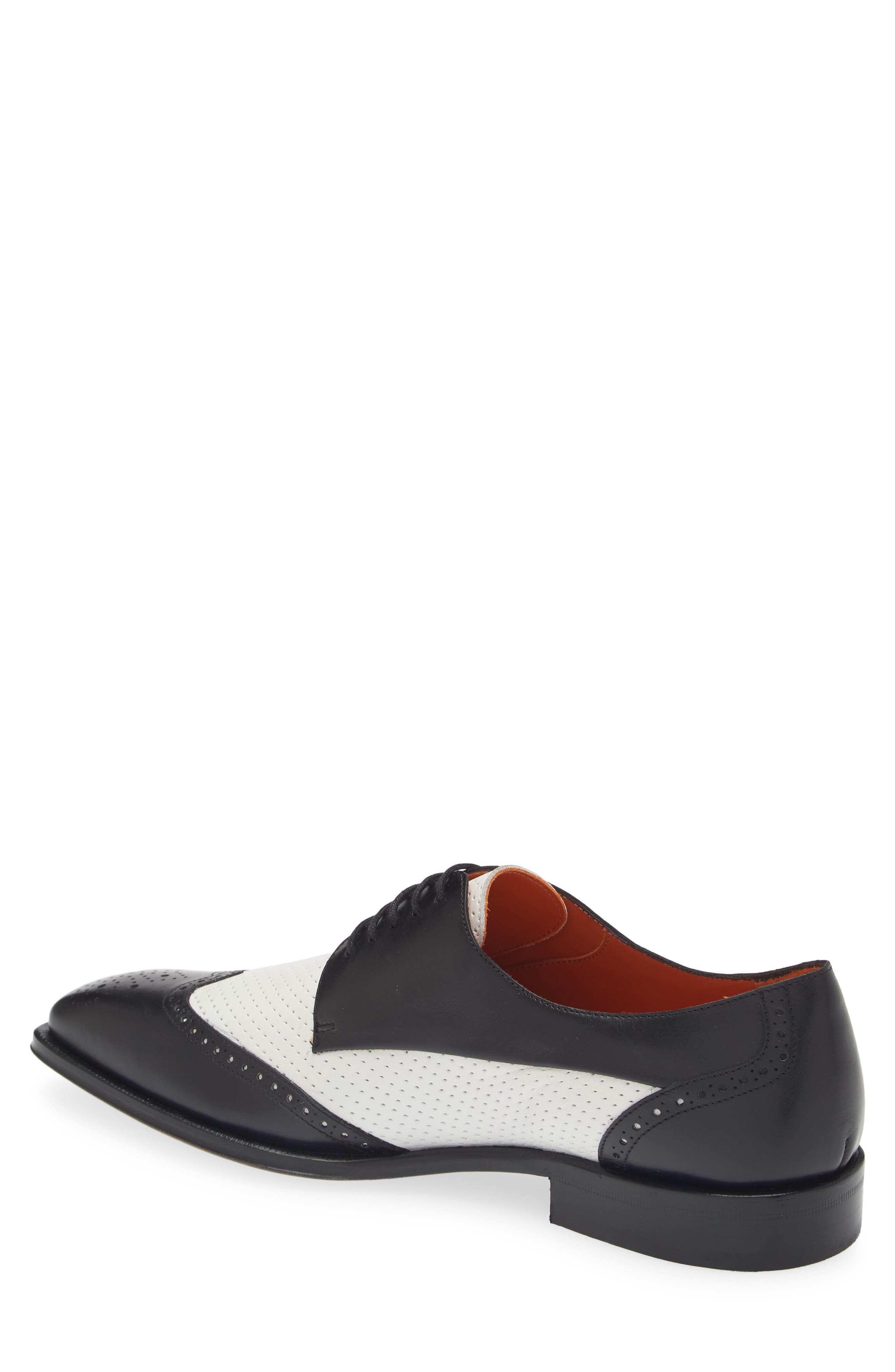 Mezlan Tuxedo Saddle Shoe, Alternate, color, 