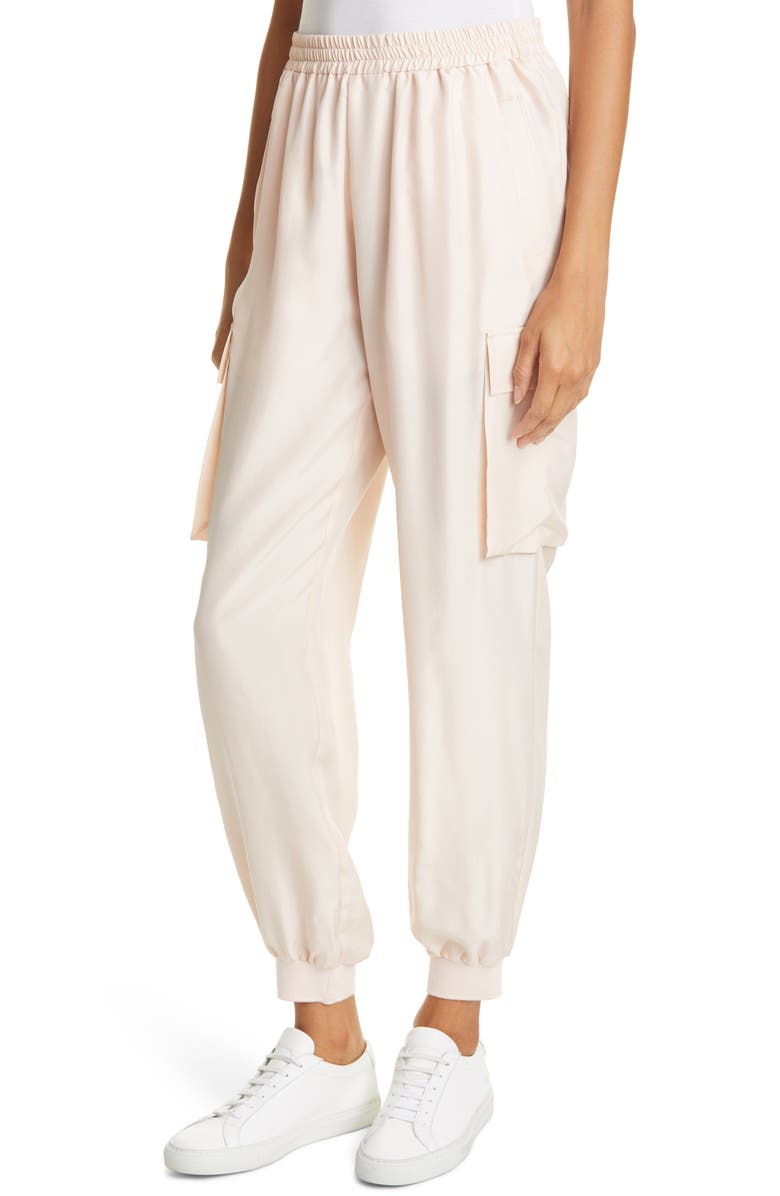 Nicole Miller Silk Joggers, Alternate, color, 