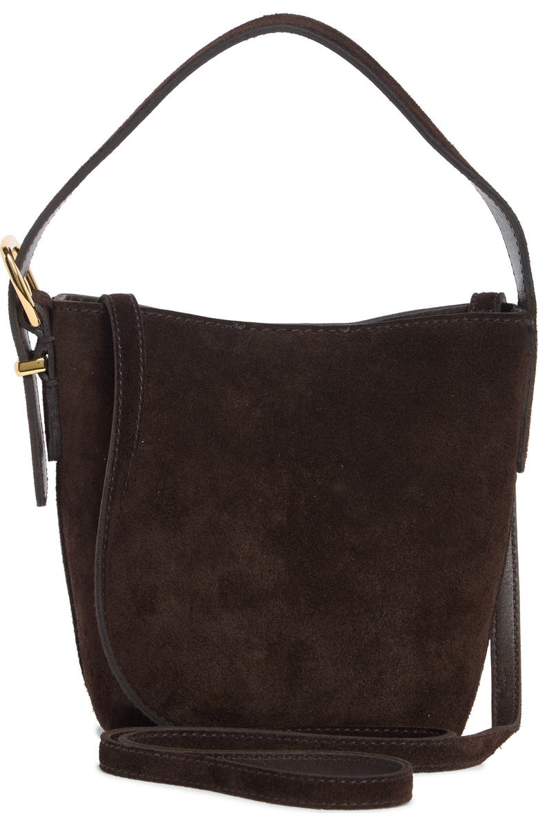 Madewell Essential Curve Shoulder Bag, Alternate, color, Dark Carob