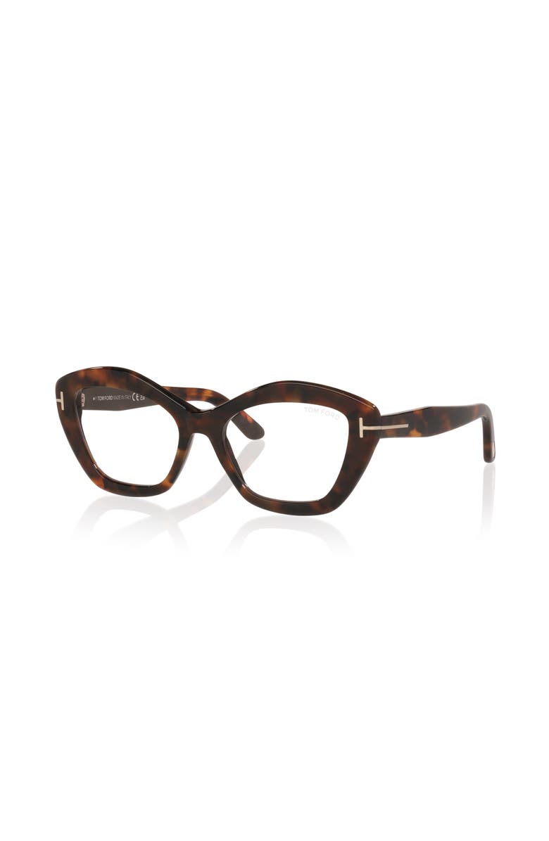 TOM FORD 54mm Rectangle optical glasses, Main, color, Tortoise