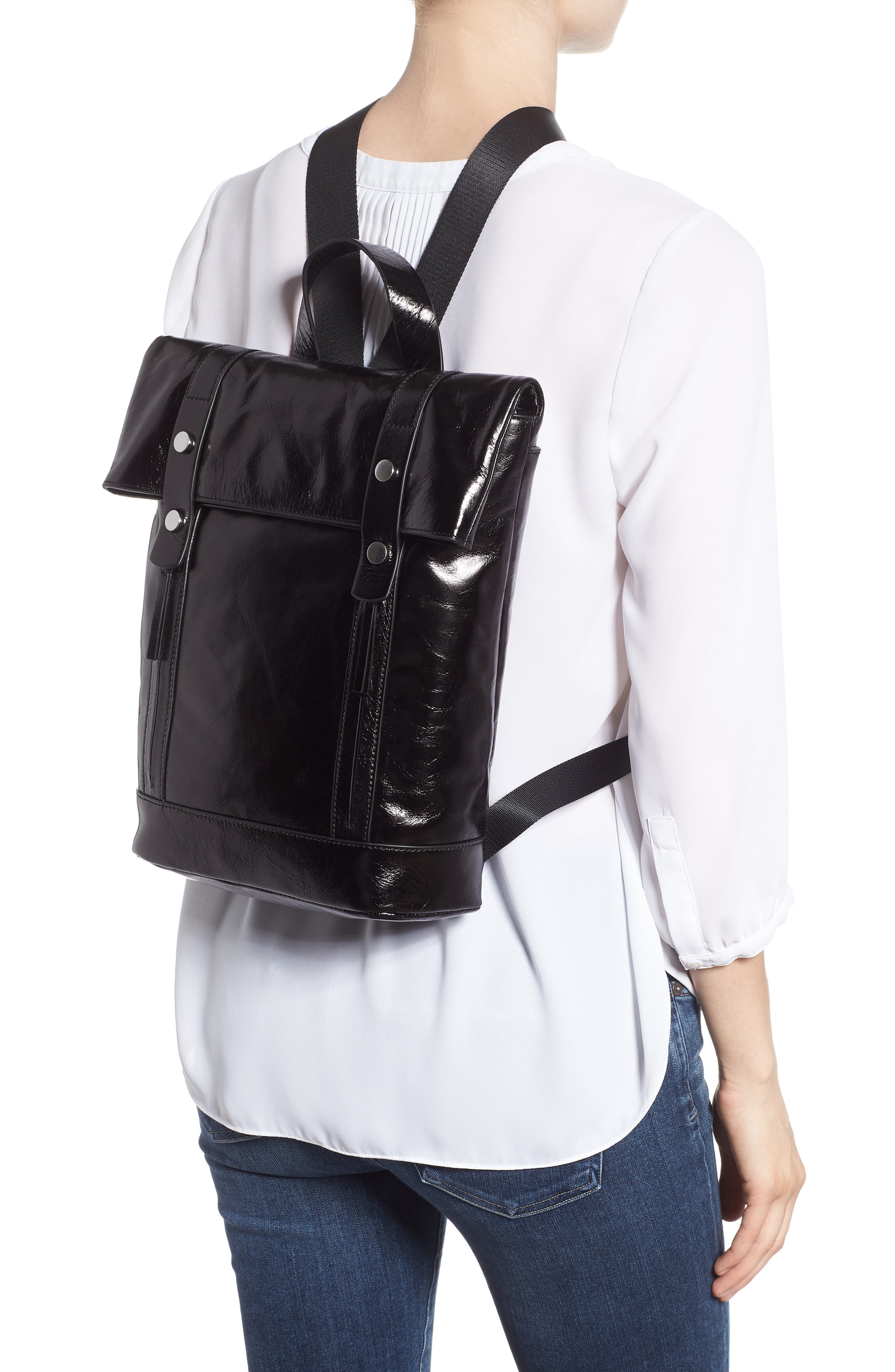 Treasure 
Bond Remy Glazed Leather Backpack, Alternate, color, 