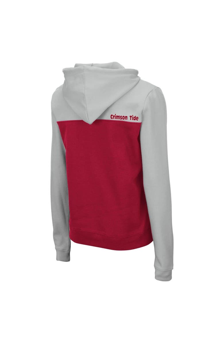 COLOSSEUM Women's Colosseum Gray/Crimson Alabama Crimson Tide Aidan Lightweight Half-Zip Hoodie, Alternate, color, Gray