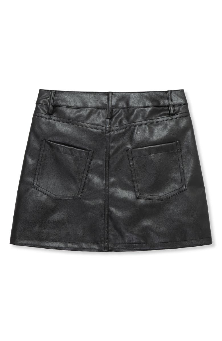 Truce Kids' Faux Leather Skort, Alternate, color, Black