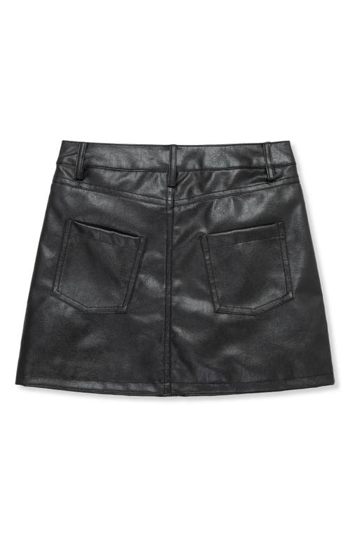 Truce Kids' Faux Leather Skort In Black