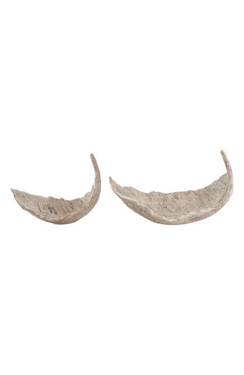 Leaf Set of 2 Decorative Bowls