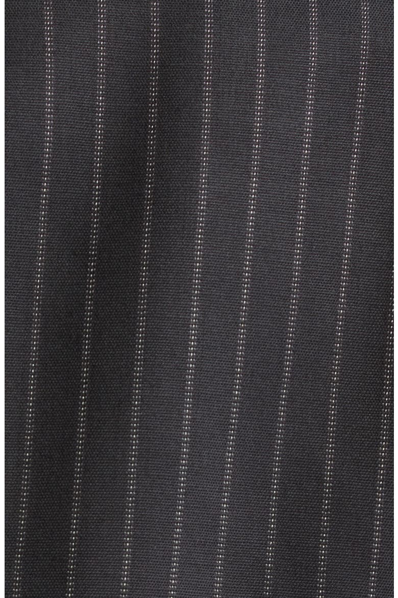 Pinstripe Stretch Virgin Wool Jacket, Alternate, color, BLACK