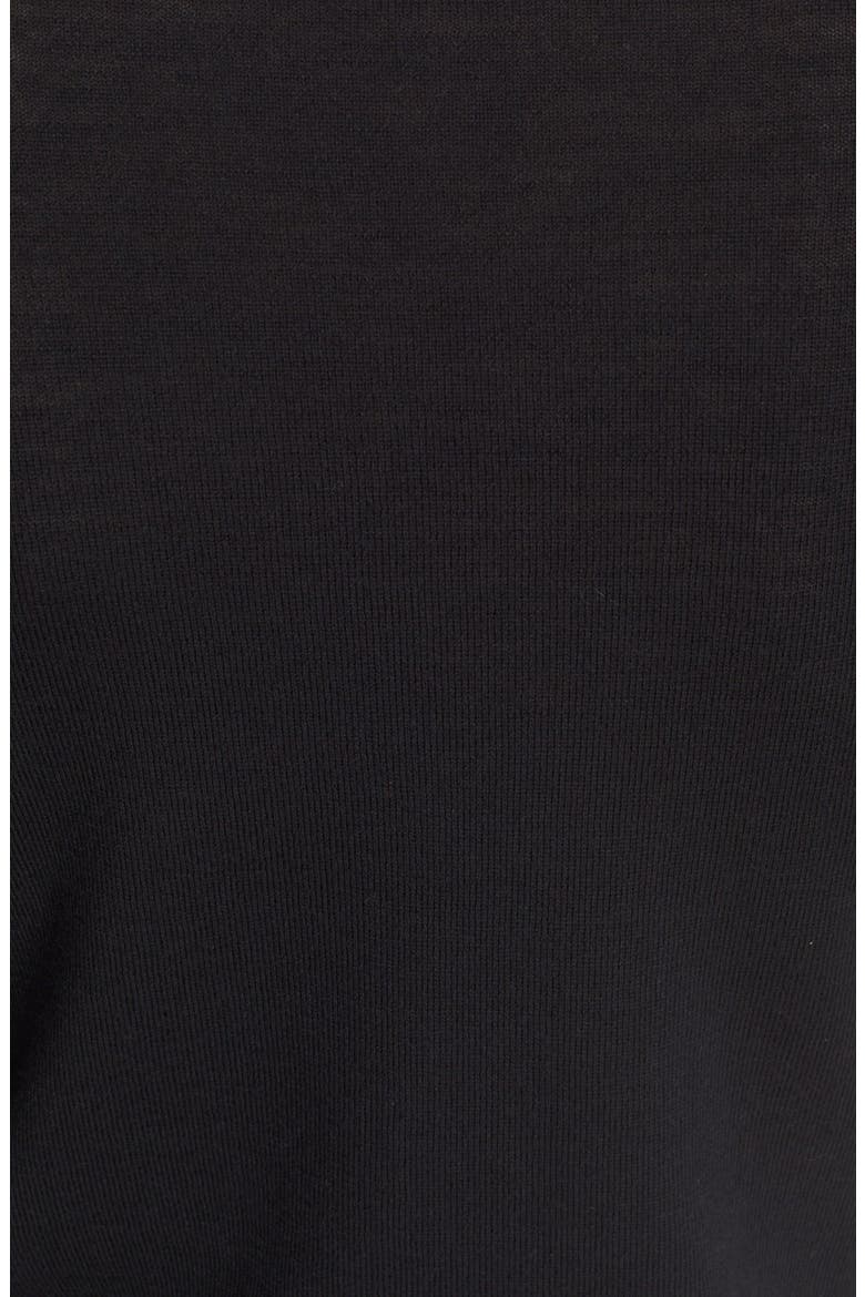 Embroidered Patch Wool Sweater, Alternate, color, BLACK