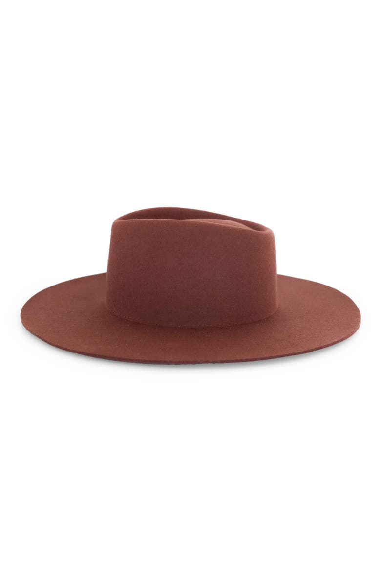 Dakota Wide Brim Felt Hat, Main, color, RED