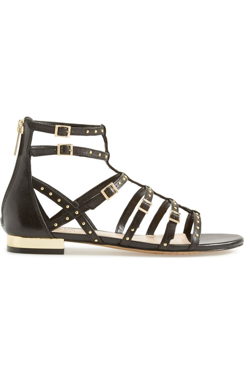 Vince Camuto 'Hevelli' Studded Leather Gladiator Sandal, Alternate, color,