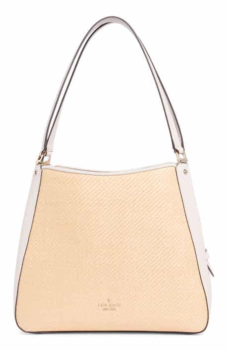 Kate Spade New York leila straw medium triple compartment shoulder bag