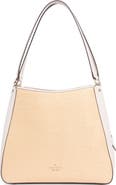 Kate Spade New York leila straw medium triple compartment shoulder bag