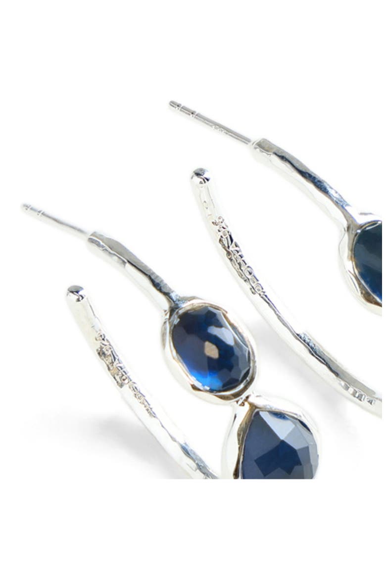 Wonderland Hoop Earrings, Alternate, color, SILVER/ MIDNIGHT