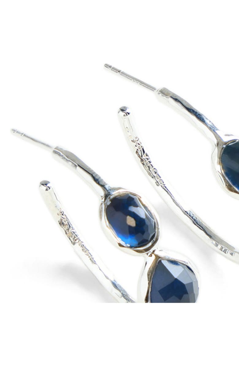 Ippolita Wonderland Hoop Earrings, Alternate, color, Silver/ Midnight