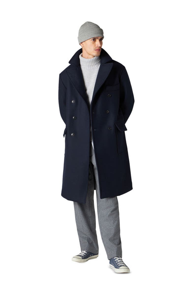Fortela Serwilliam1 Wool Double-Breasted Coat, Alternate, color, Blue