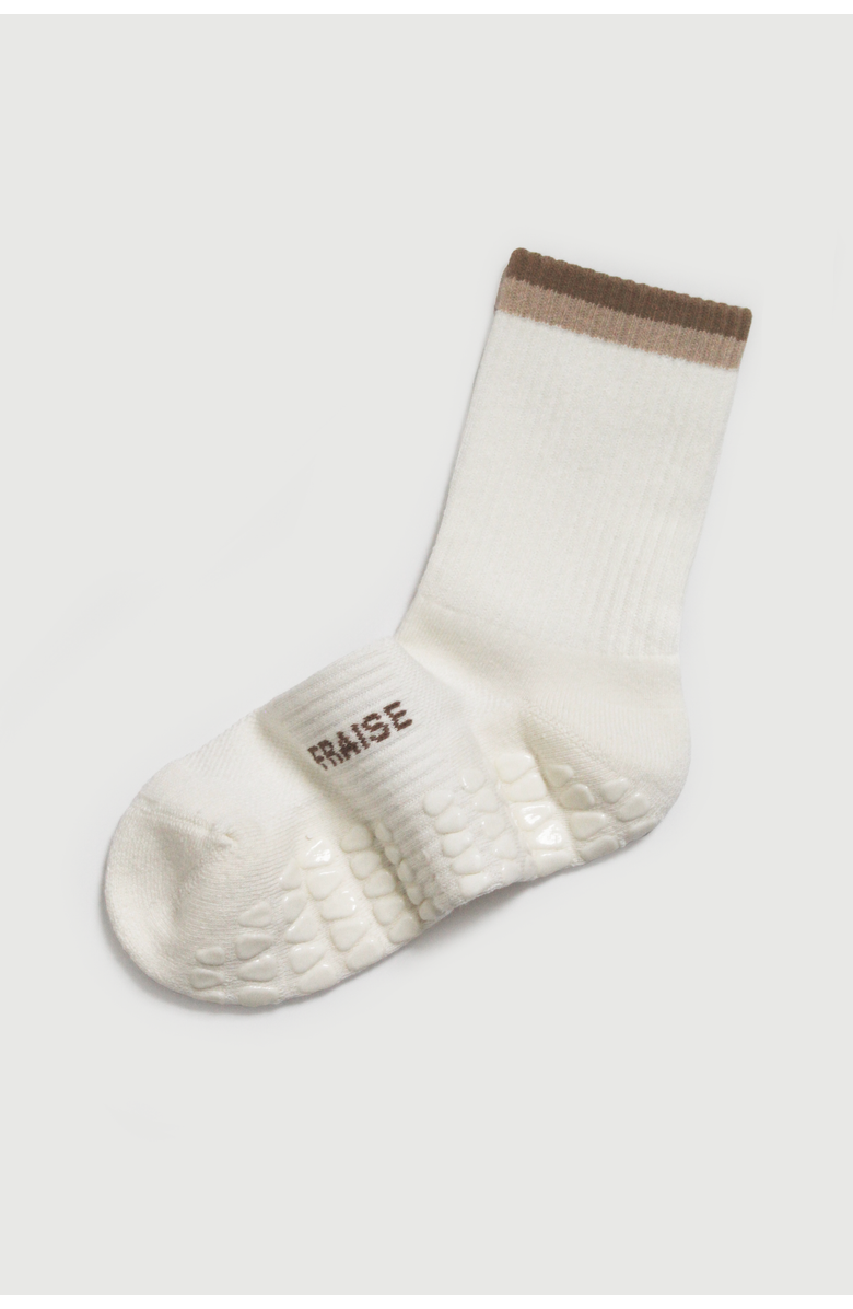 Fraise Malt Striped Crew Grip Socks, Alternate, color, Malt
