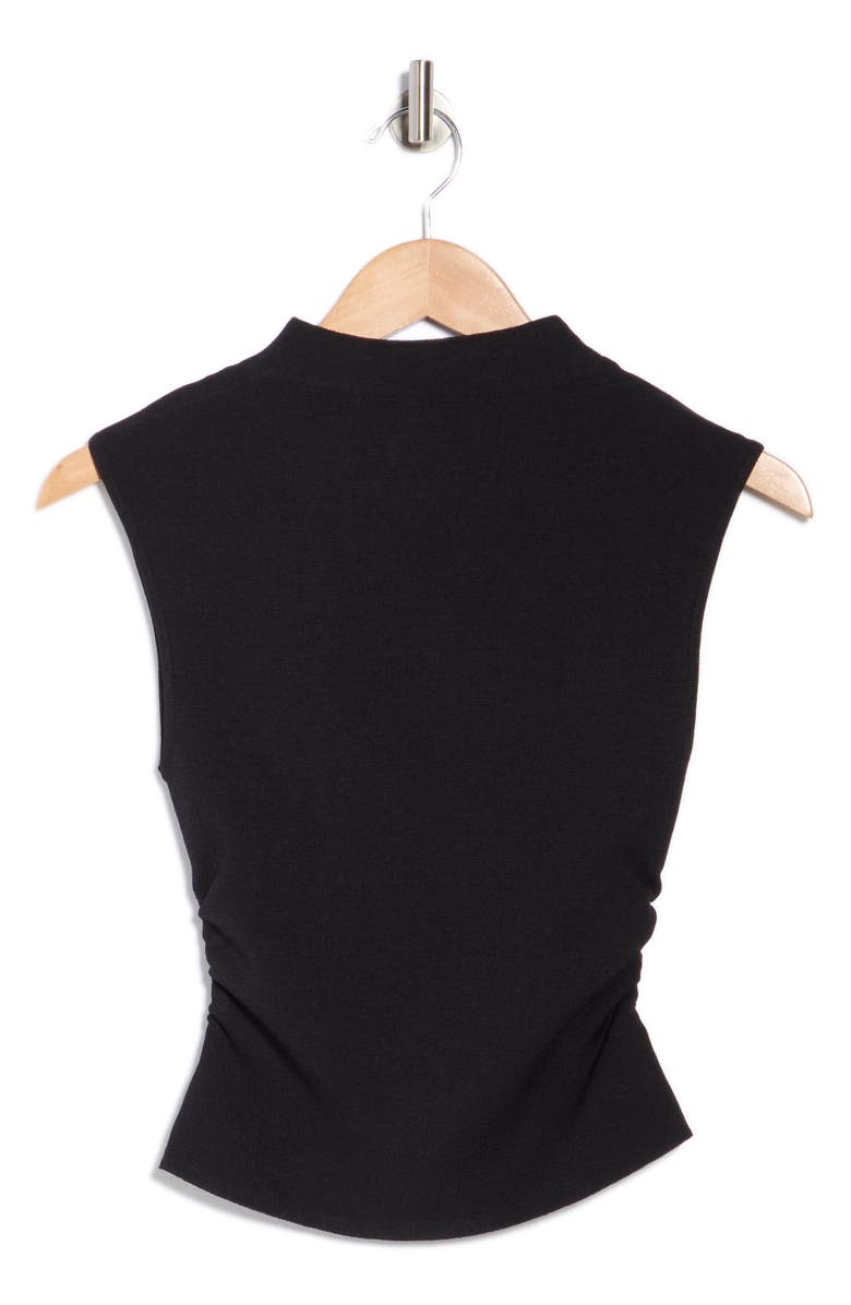 Blu Pepper Mock Neck Ruched Tank, Alternate, color, Black