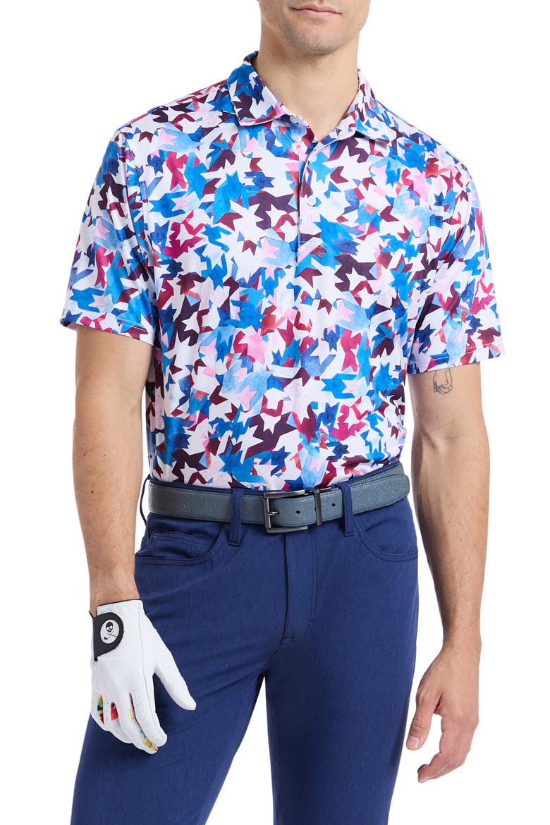 Bartlow Performance Golf Polo, Main, color, MULTI