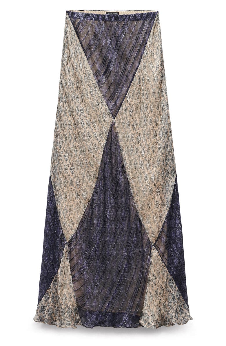 rag & bone Delancy Metallic Maxi Skirt, Alternate, color, 