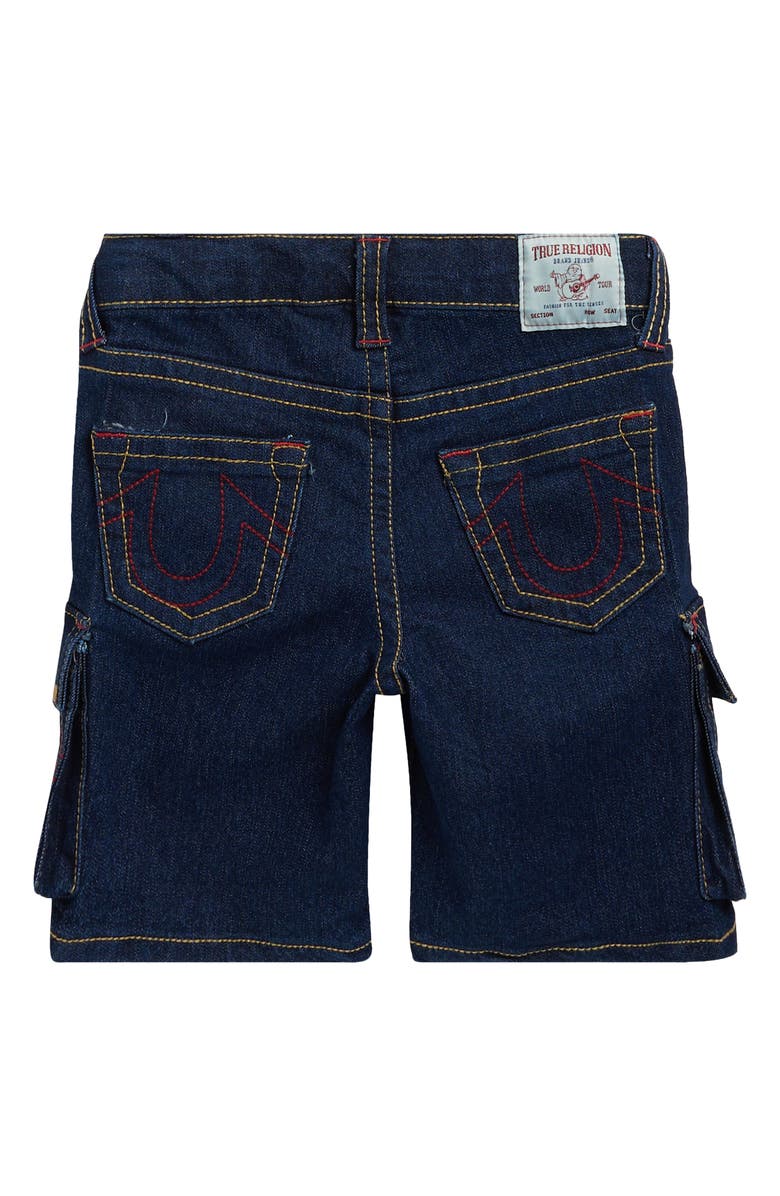 True Religion Kids' Studded Denim Cargo Shorts, Alternate, color, Deep Blue