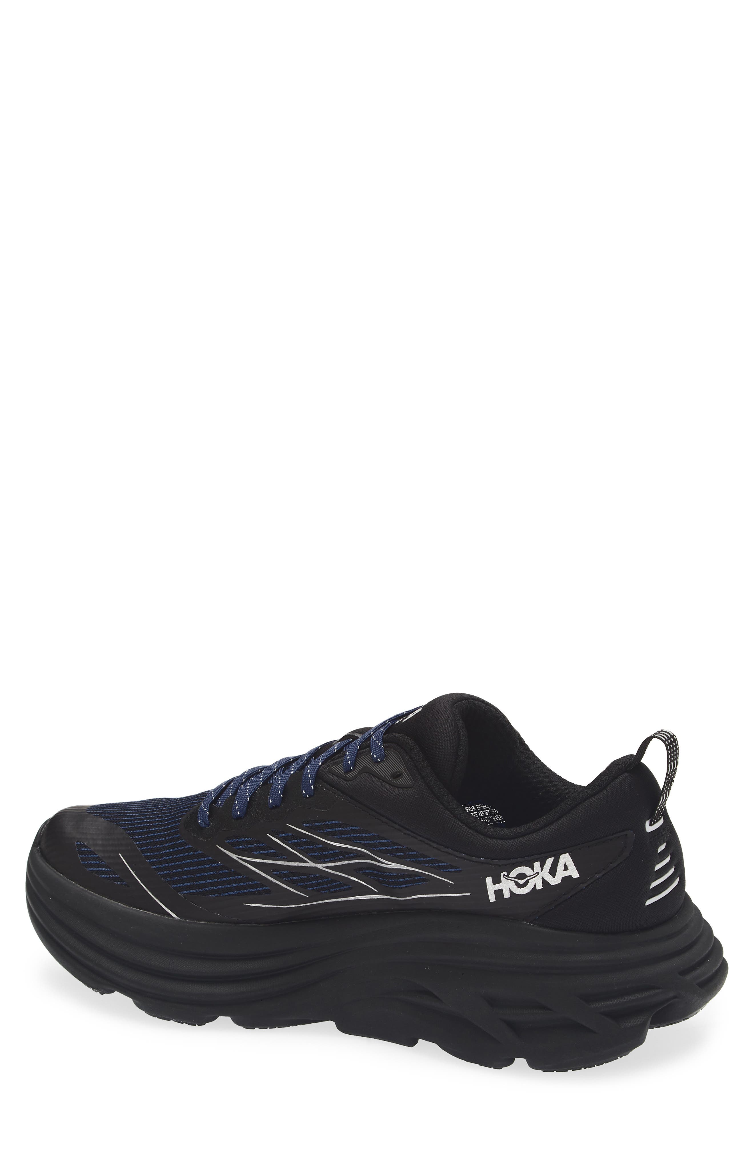 HOKA Bondi 8 Caged Sneaker, Alternate, color, Midnight Blue / Black