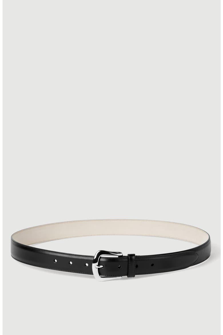 Calfskin belt, Main, color, Black
