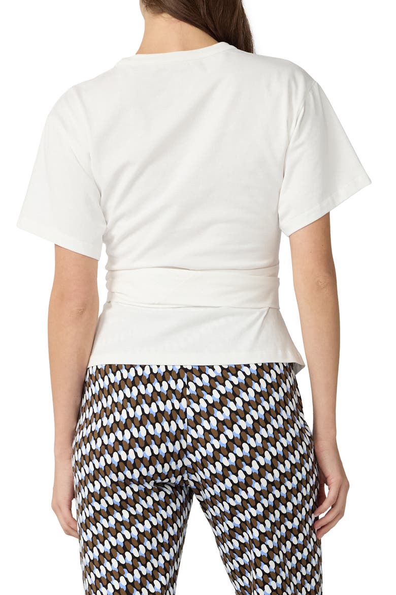 Teressa Twist Tie Front T-Shirt, Alternate, color, WHITE