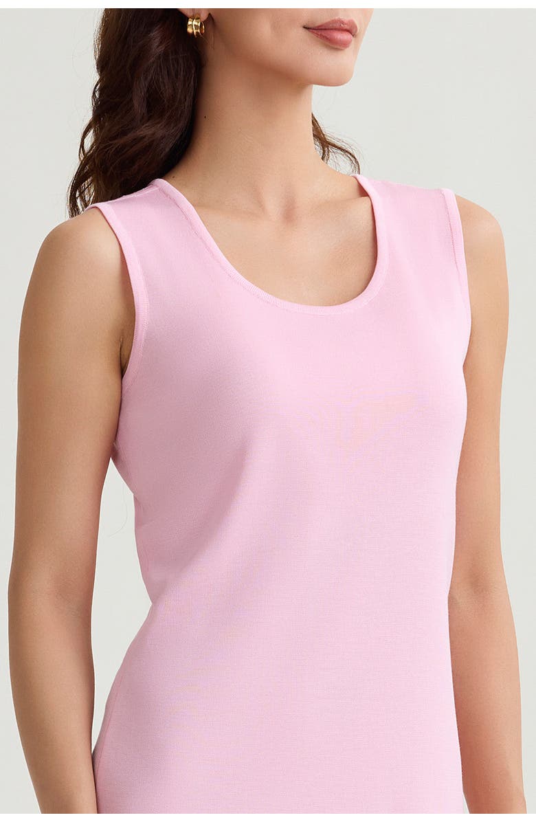 Ming Wang Sleeveless Sheath Knit Dress, Alternate, color, Perfect Pink
