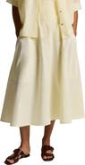 Vince Stretch Cotton Midi Skirt
