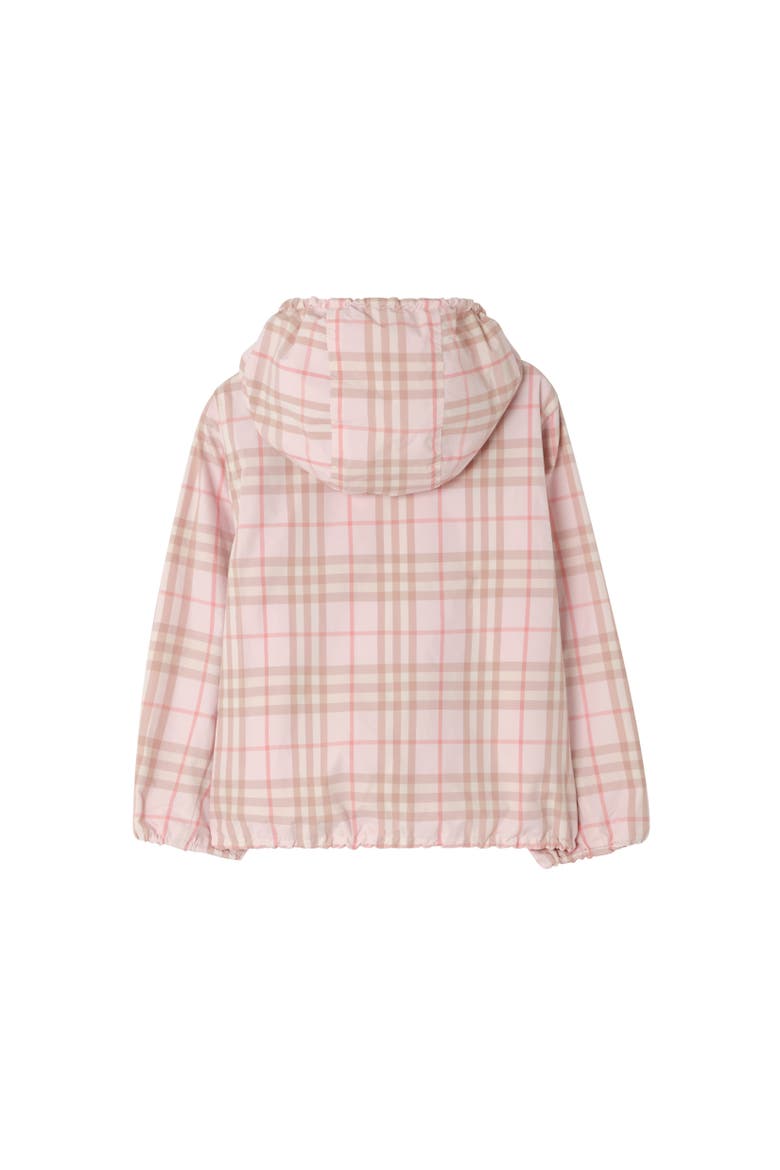 Reversible Check Hooded Jacket, Alternate, color, Rose quartz