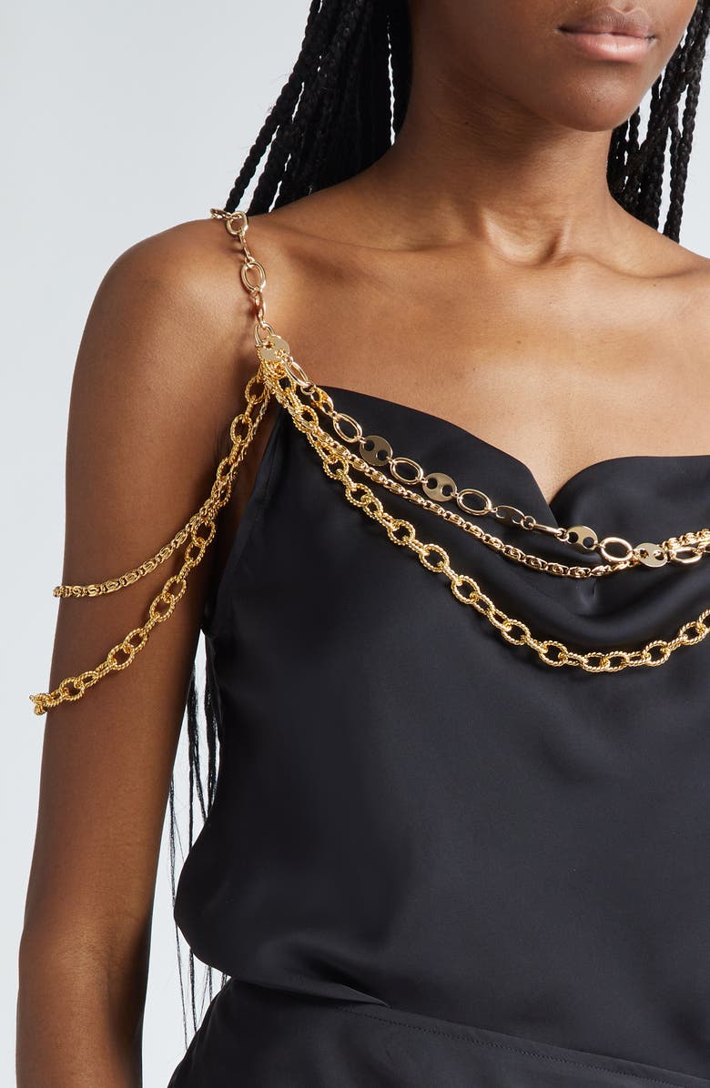 Rabanne Chain Strap Top, Alternate, color,