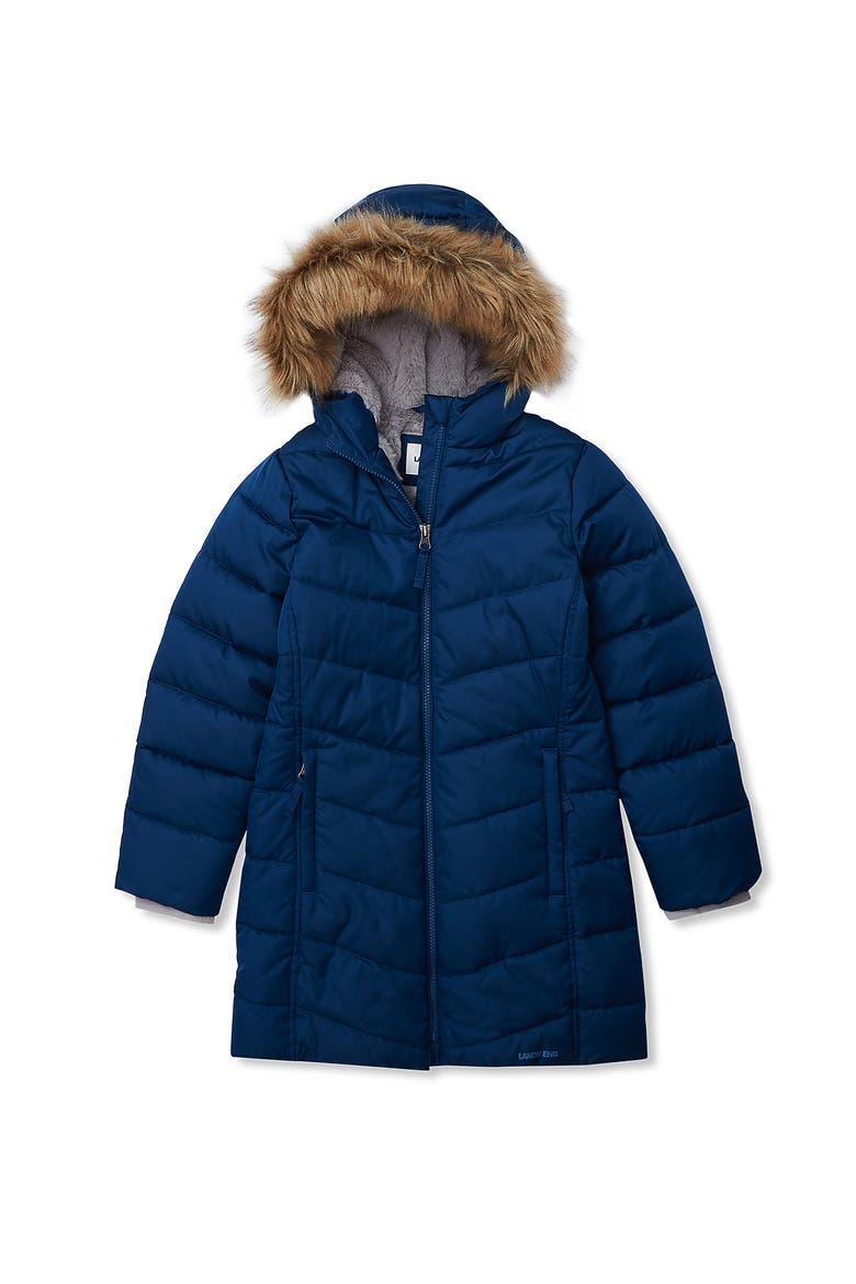 Girls Fleece Lined Coat, Alternate, color, Teal