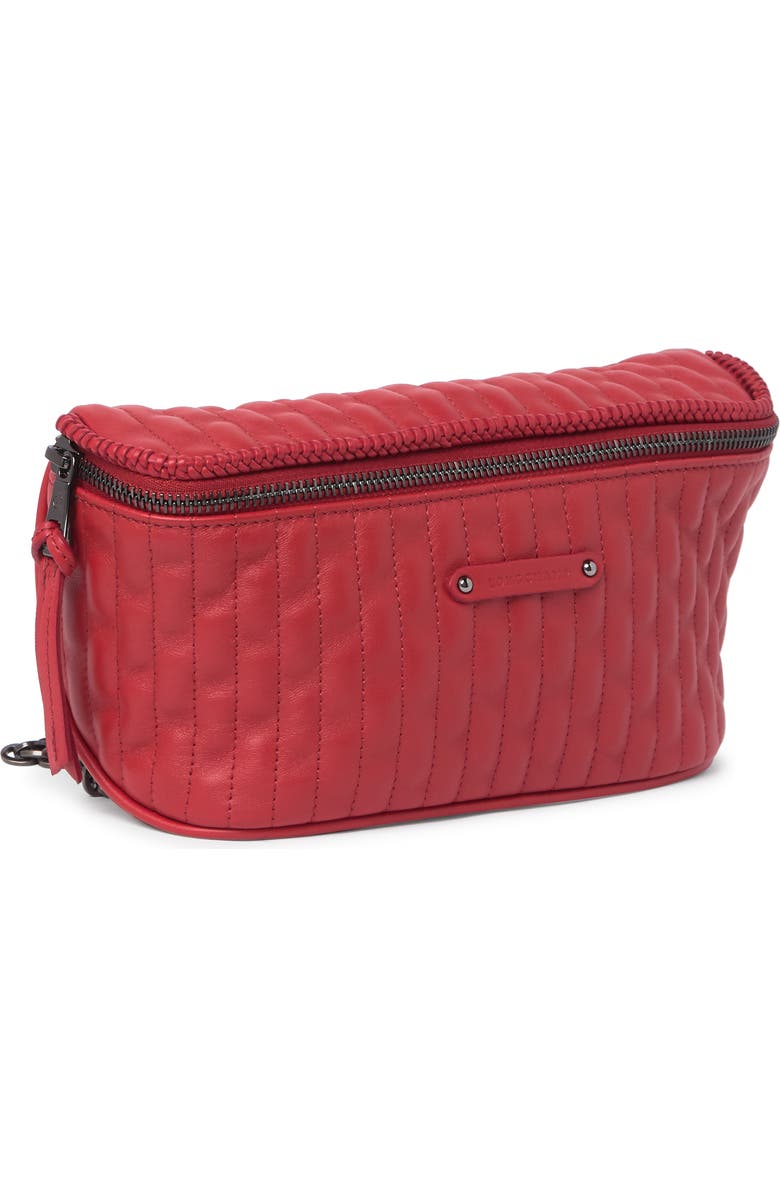 Longchamp Quilted Leather Shoulder Bag, Alternate, color, Red