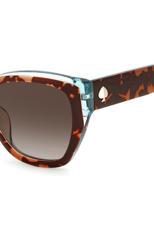 Kate Spade New York Yolanda 51mm Polarized Gradient Cat Eye Sunglasses In Brown