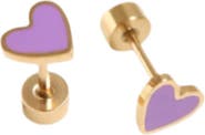 Pip Pop Enamel Heart Stud Earrings