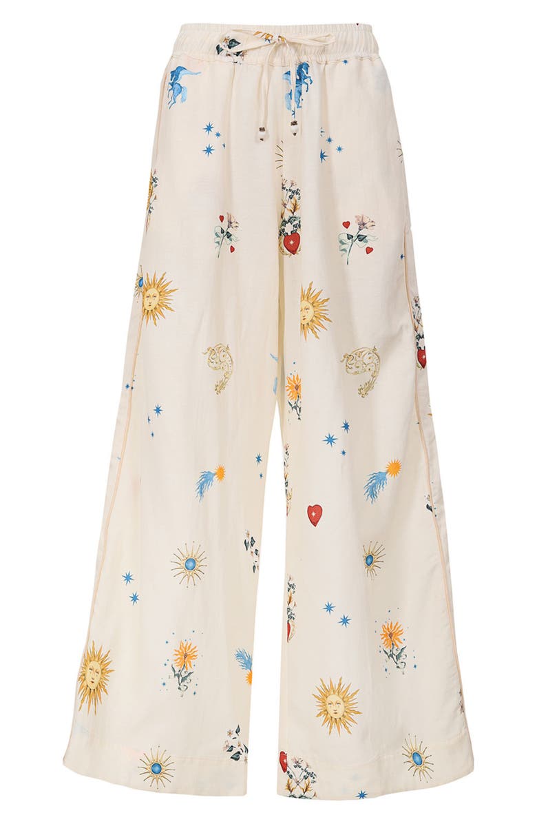 Agua Bendita Janis Solstice Cover-Up Pants, Alternate, color, White