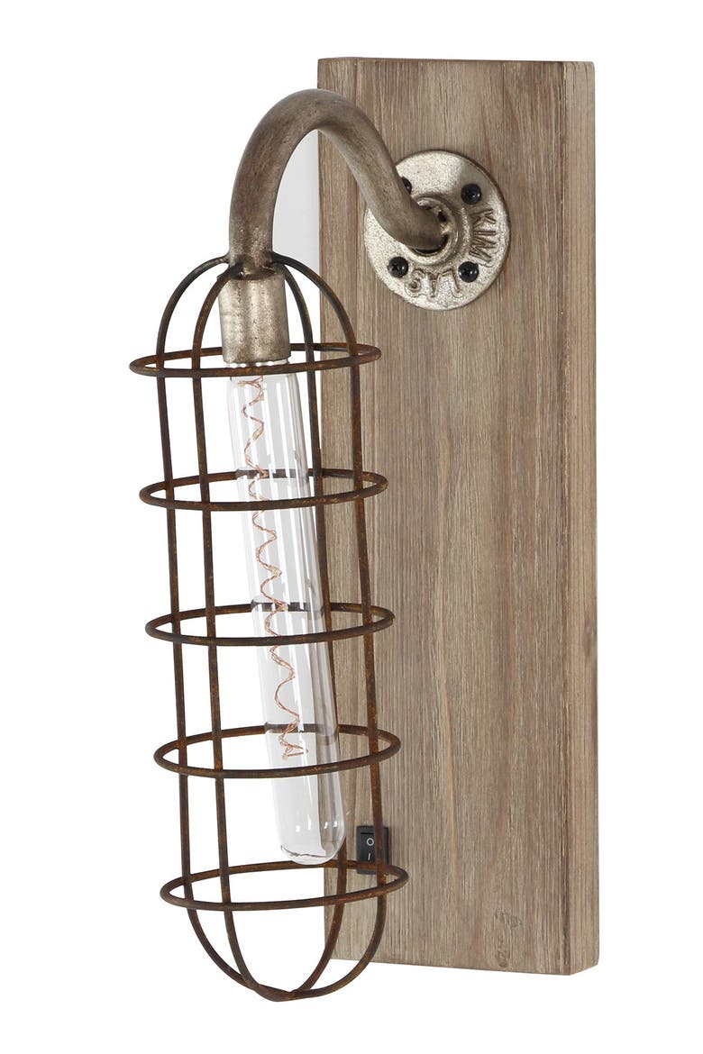LED Wall Sconce, Alternate, color, BROWN BLACK