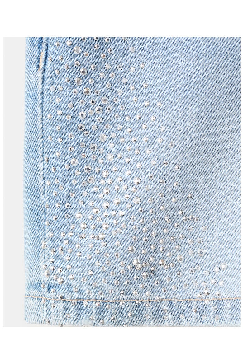 Glitter Denim Shorts, Alternate, color, MEDIUM BLUE