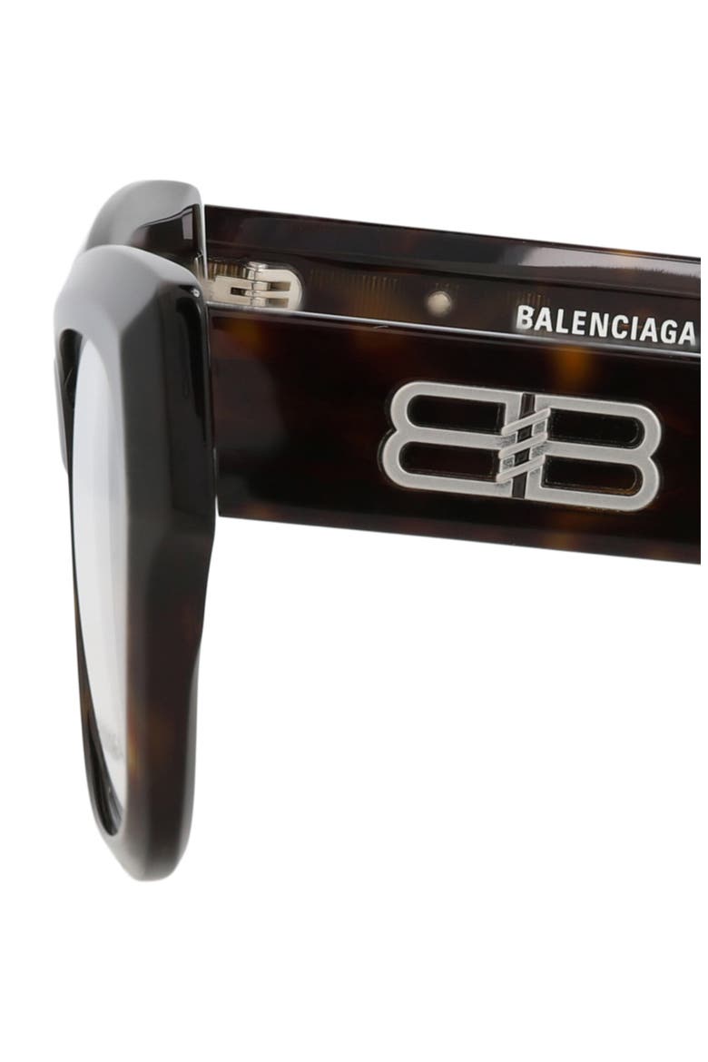 55mm Rectangular Optical Glasses, Alternate, color, HAVANA HAVANA TRANSPARENT