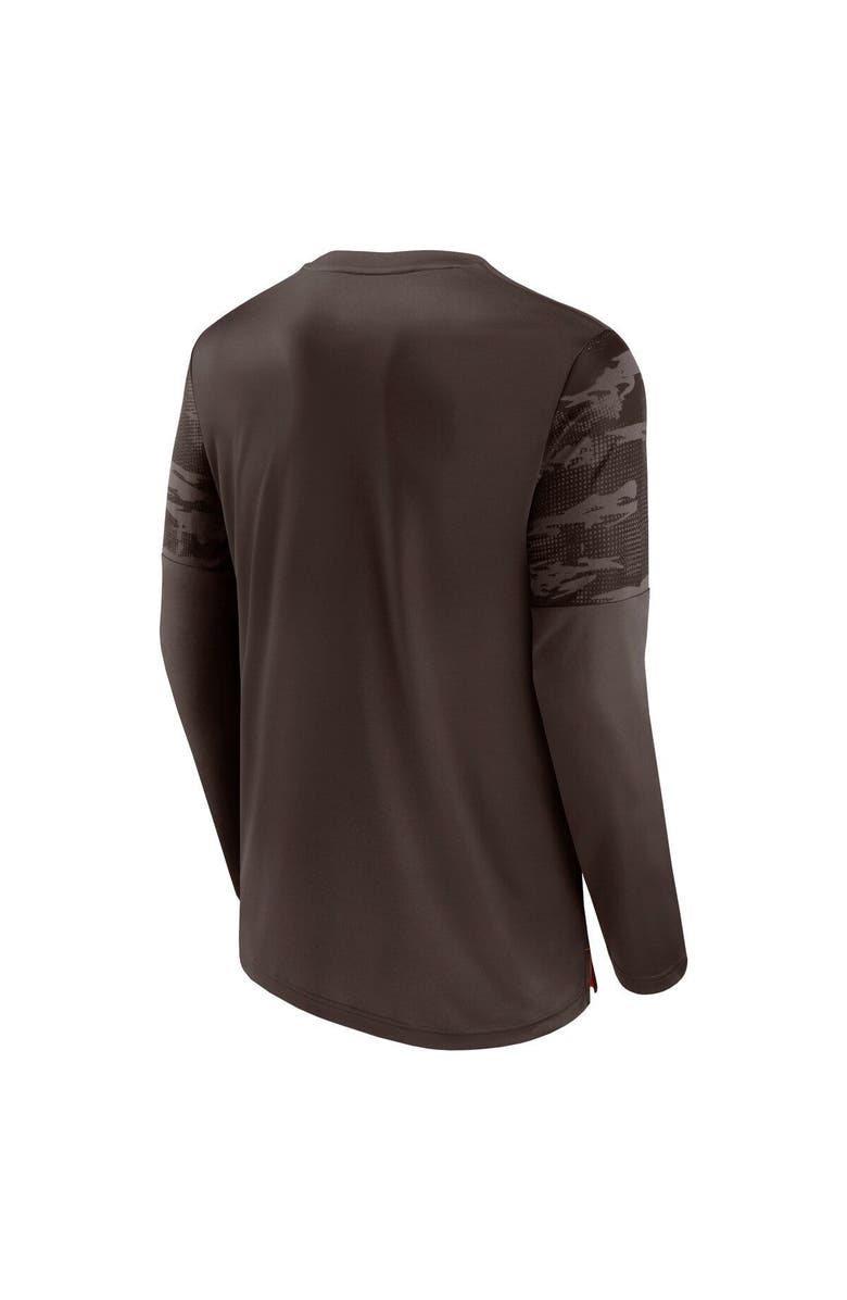FANATICS Men's Fanatics Branded Brown/Orange Cleveland Browns Square Off Long Sleeve T-Shirt, Alternate, color, Brown