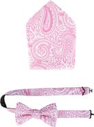 Trafalgar Sobee Paisley Silk Bow Tie & Pocket Square Set