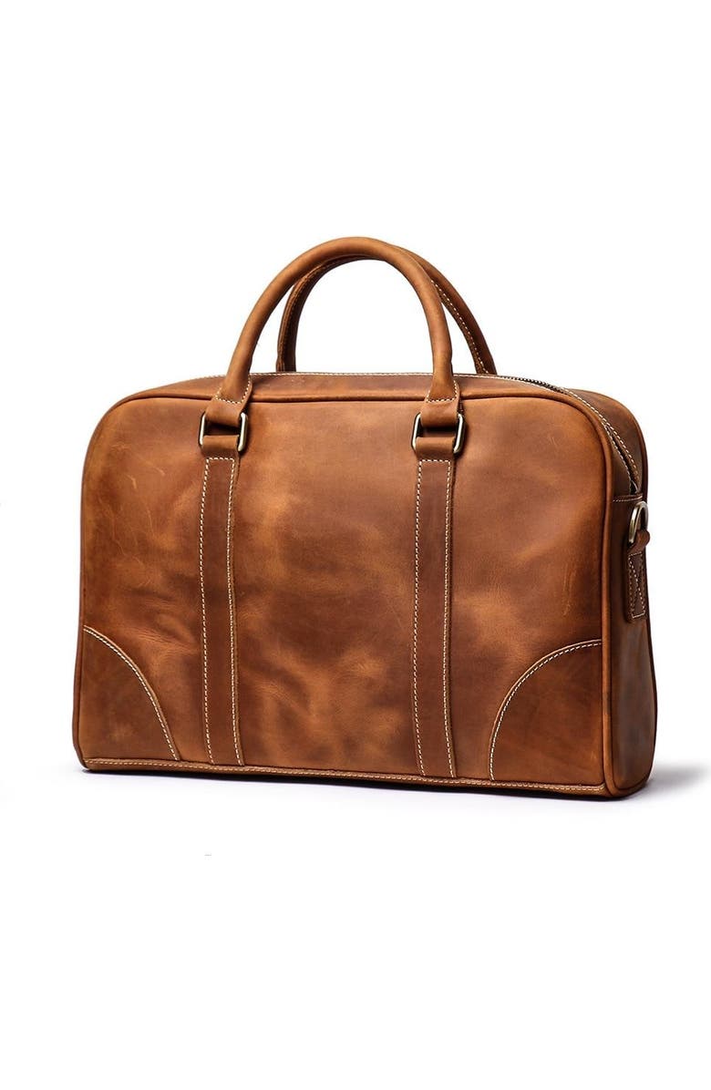 STEEL HORSE LEATHER The Bjorn Leather Laptop Bag | Vintage Leather Briefcase, Main, color, Brown