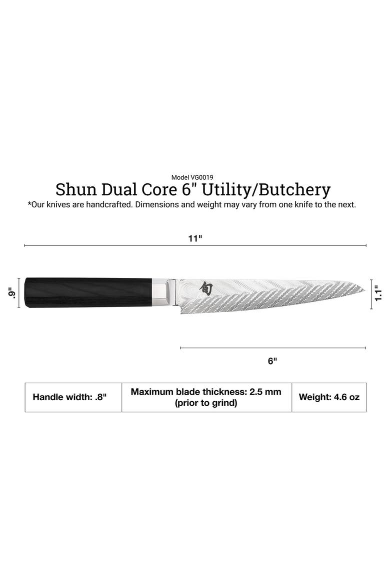 DUAL CORE UTILITY/BUTCHERY 6", Alternate, color, BLACK