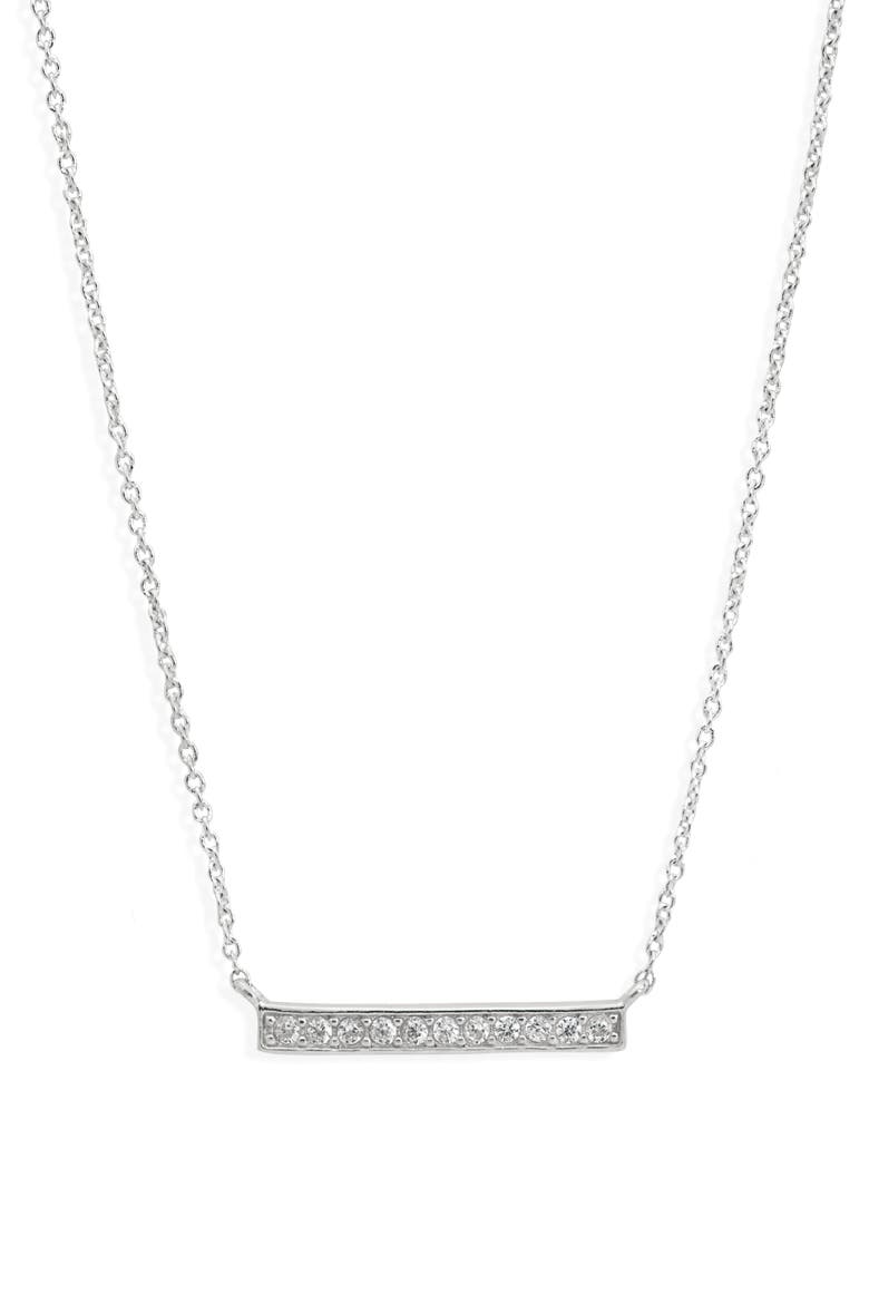 Kenda Scott Addison Bar Pendant Necklace, Main, color, RHOD METAL