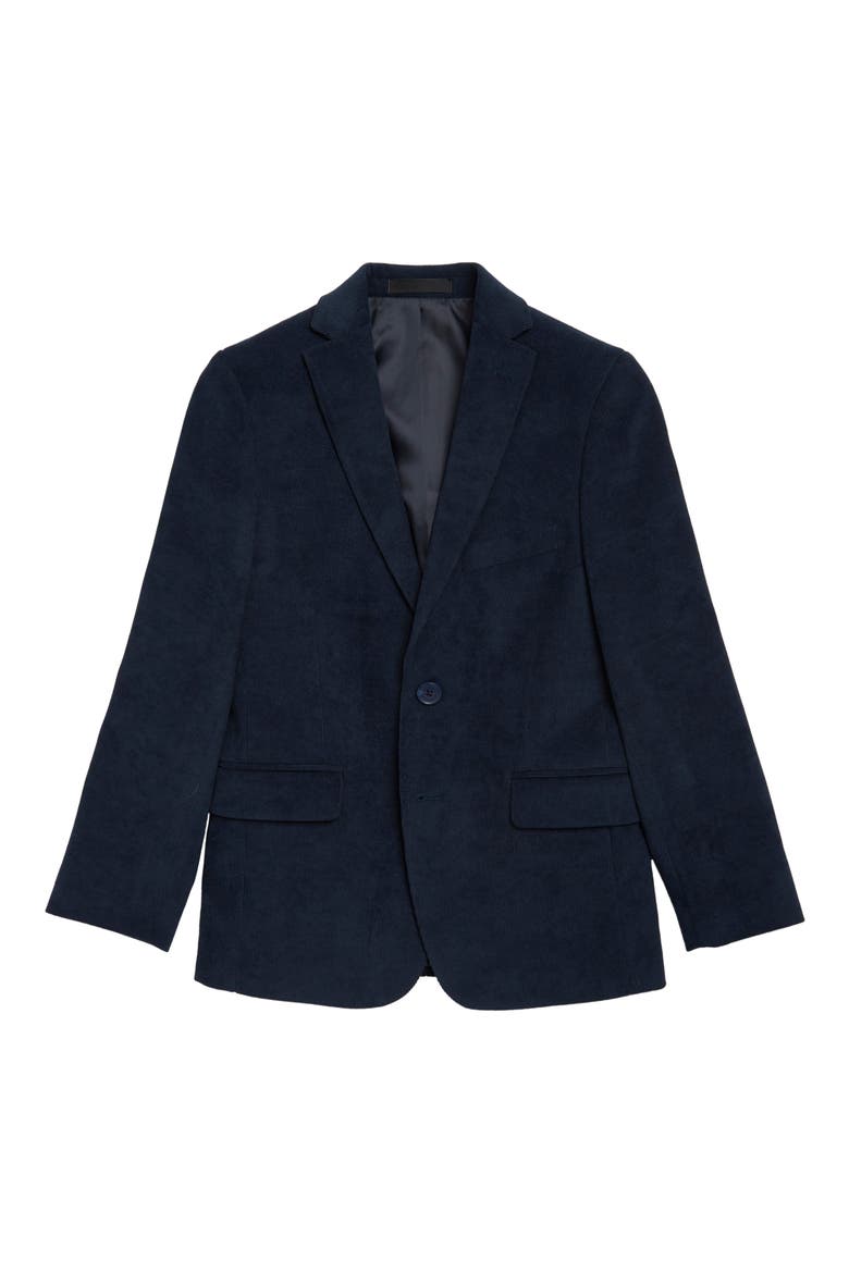 Kids' Two-Button Corduroy Jacket, Main, color, NAVY