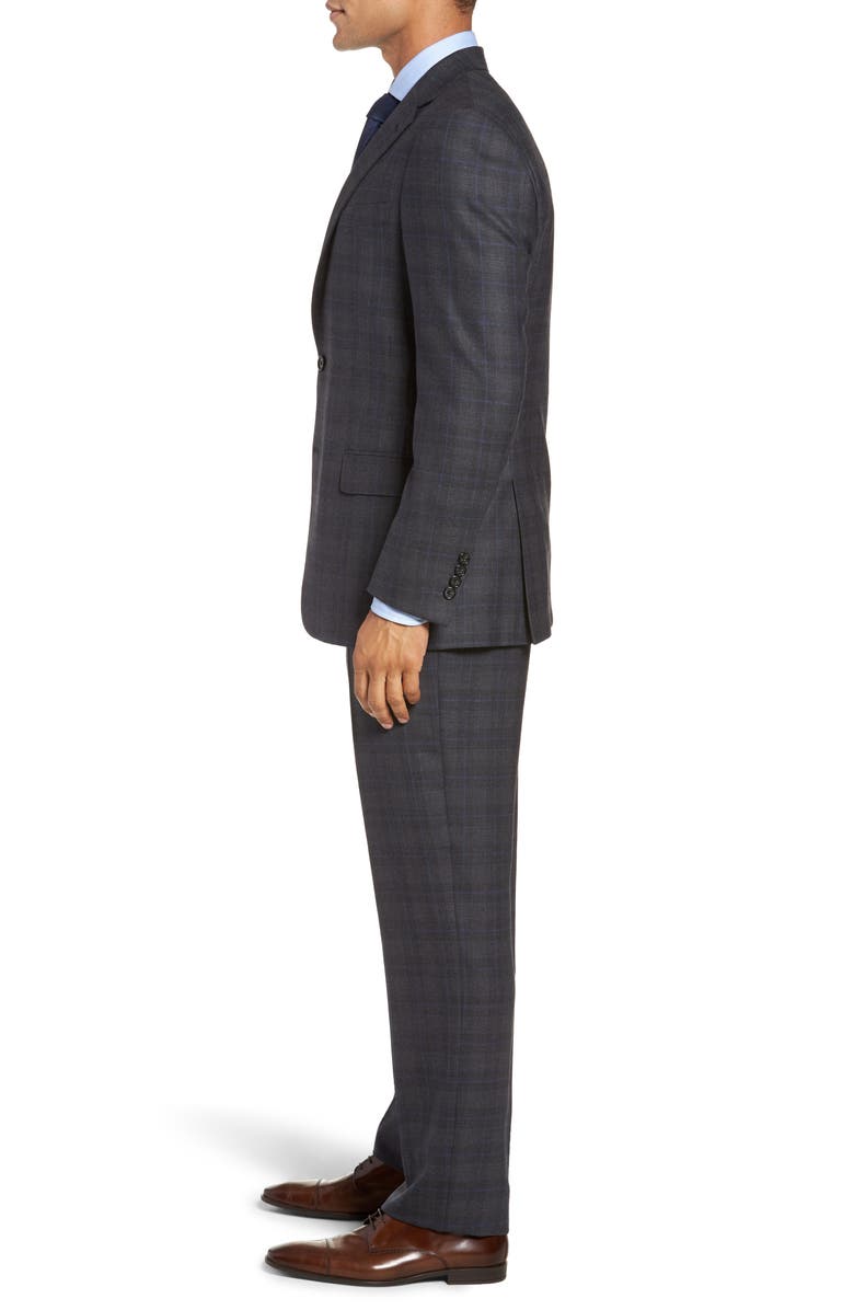 Hart Schaffner Marx New York Classic Fit Plaid Wool Suit, Alternate, color, 