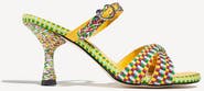 Amambaih Irene Handwoven Sculptural Heel Mule Sandal