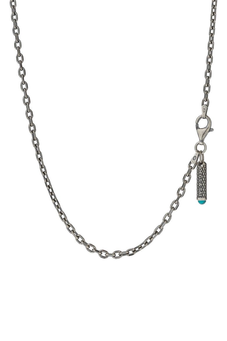 Men's Bull Skull Coin Necklace, Alternate, color, SILVER