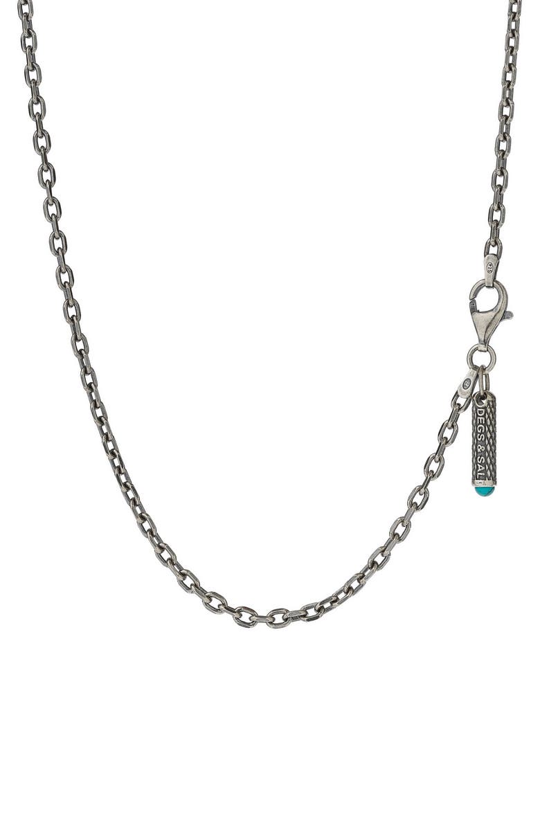 Degs & Sal Men's Bull Skull Coin Necklace, Alternate, color,