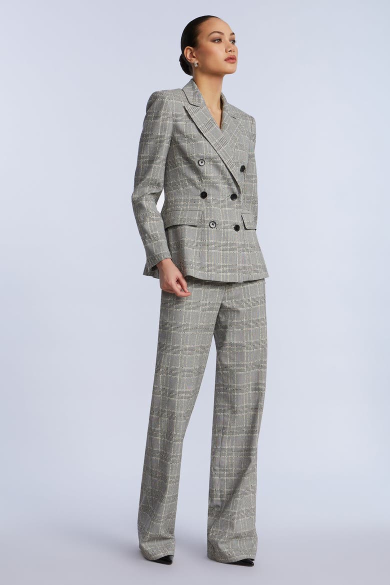 Glen Plaid Blazer, Alternate, color, BLACK/WHITE