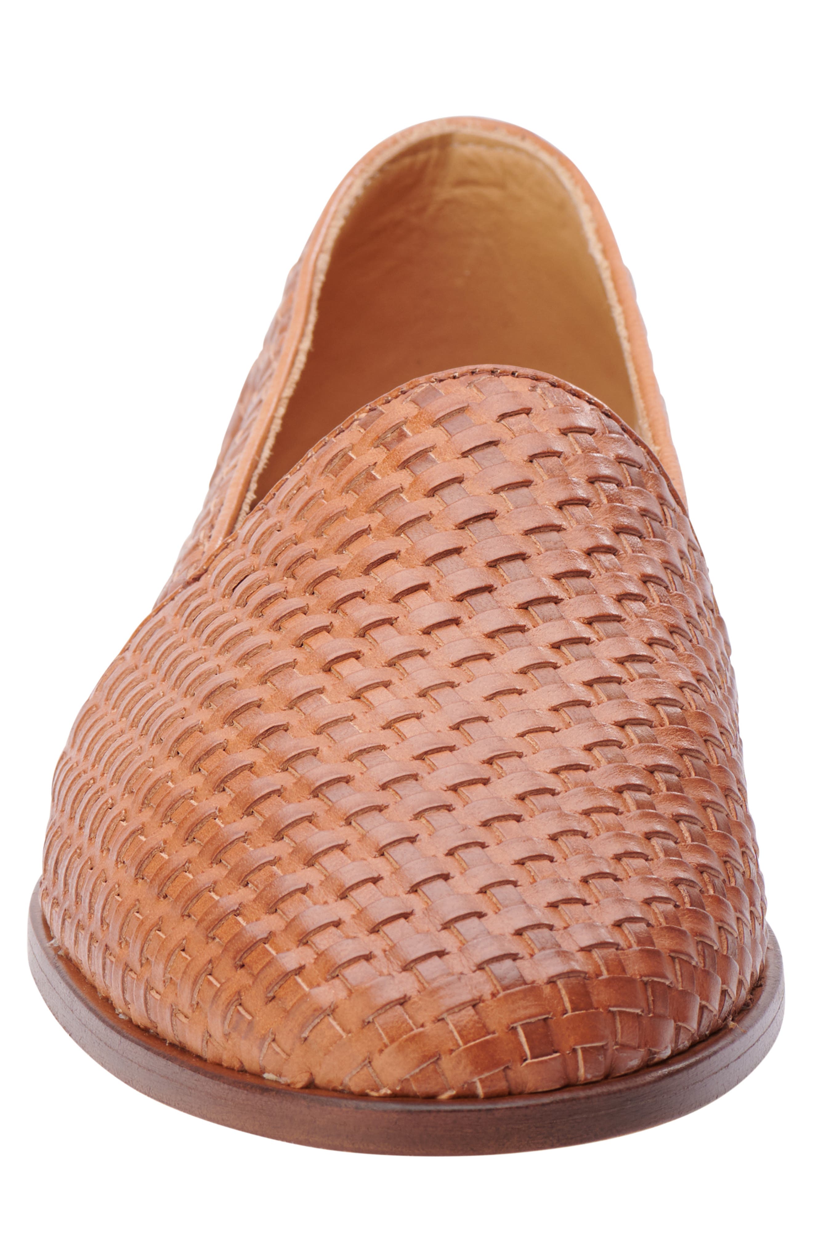 Alejandro Water Resistant Loafer, Alternate, color, WOVEN BROWN